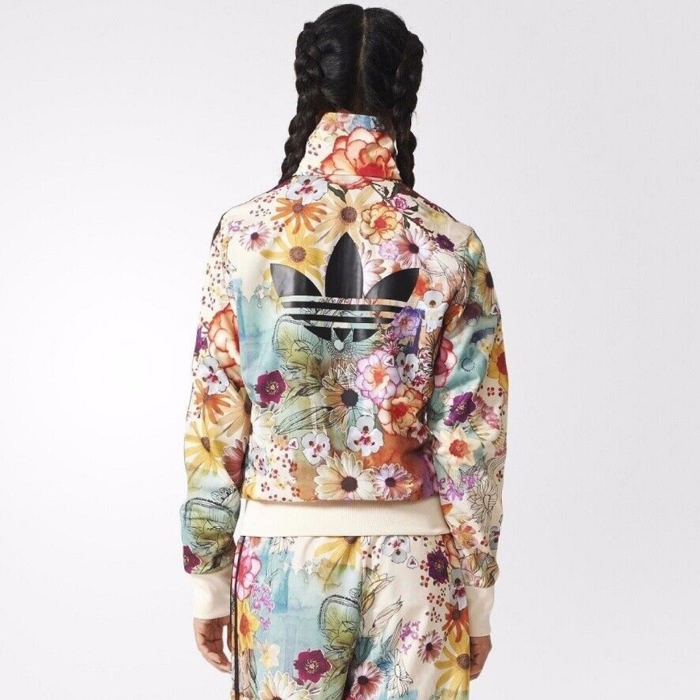 Adidas x Farm Rio Firebird Confetti Floral Print Sweatshirt